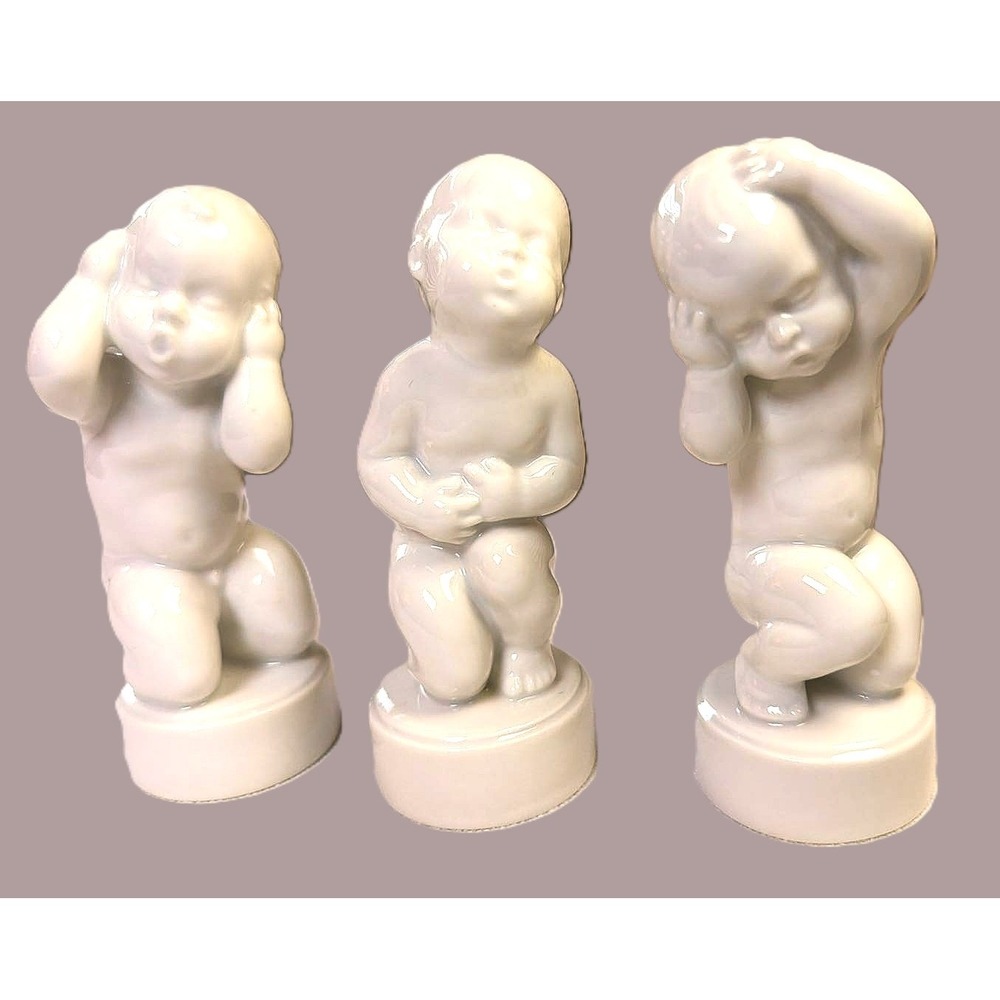 Bing & Grondahl Figurines White Danish Art MCM Minimalist Collectible